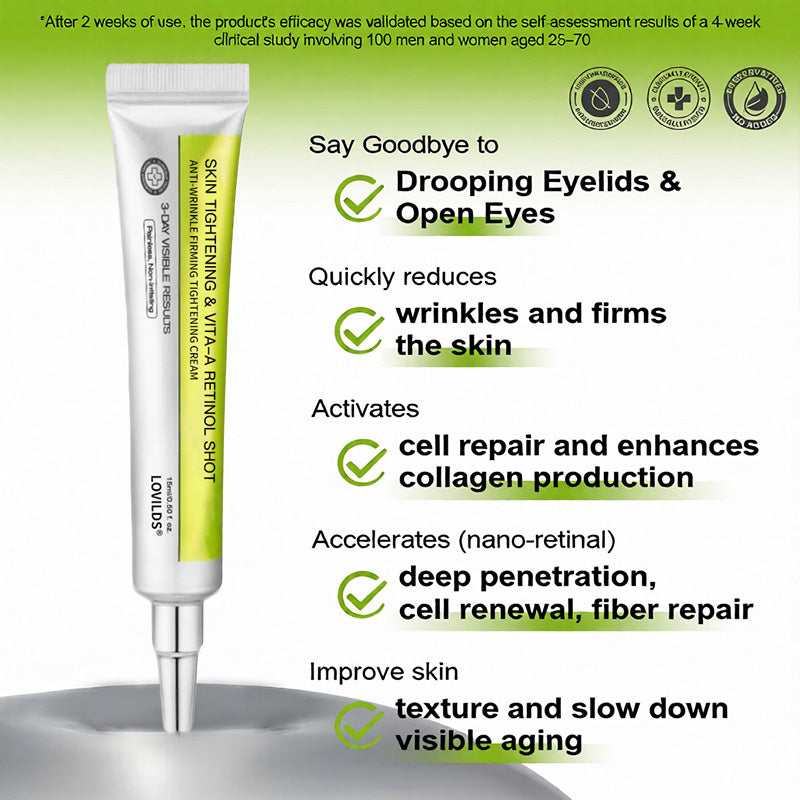 🧠👨‍⚕️Made and shipped from the USA 💫LOVILDS® Skin Tightening & Vita-A Retinol Retinol shot Anti-Wrinkle Firming Tightening cream