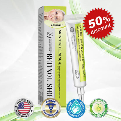 🧠👨‍⚕️Made and shipped from the USA 💫LOVILDS® Skin Tightening & Vita-A Retinol Retinol shot Anti-Wrinkle Firming Tightening cream