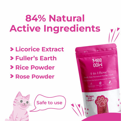 4-in-1 Rose Body Hair Removal Wax Powder Mask