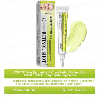 🧠👨‍⚕️Made and shipped from the USA 💫LOVILDS® Skin Tightening & Vita-A Retinol Retinol shot Anti-Wrinkle Firming Tightening cream