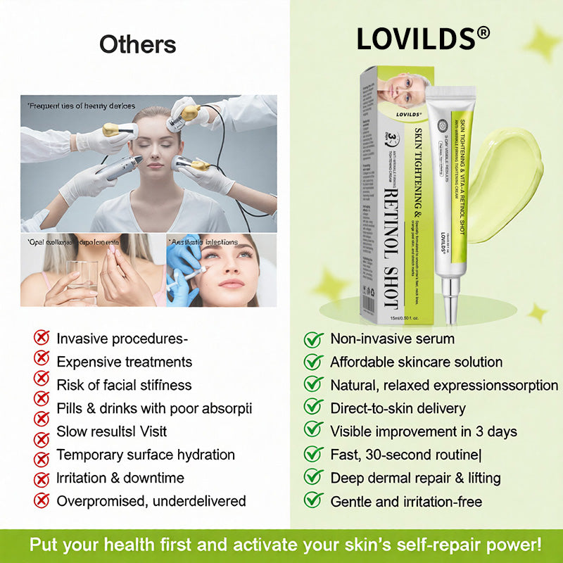 🧠👨‍⚕️Made and shipped from the USA 💫LOVILDS® Skin Tightening & Vita-A Retinol Retinol shot Anti-Wrinkle Firming Tightening cream
