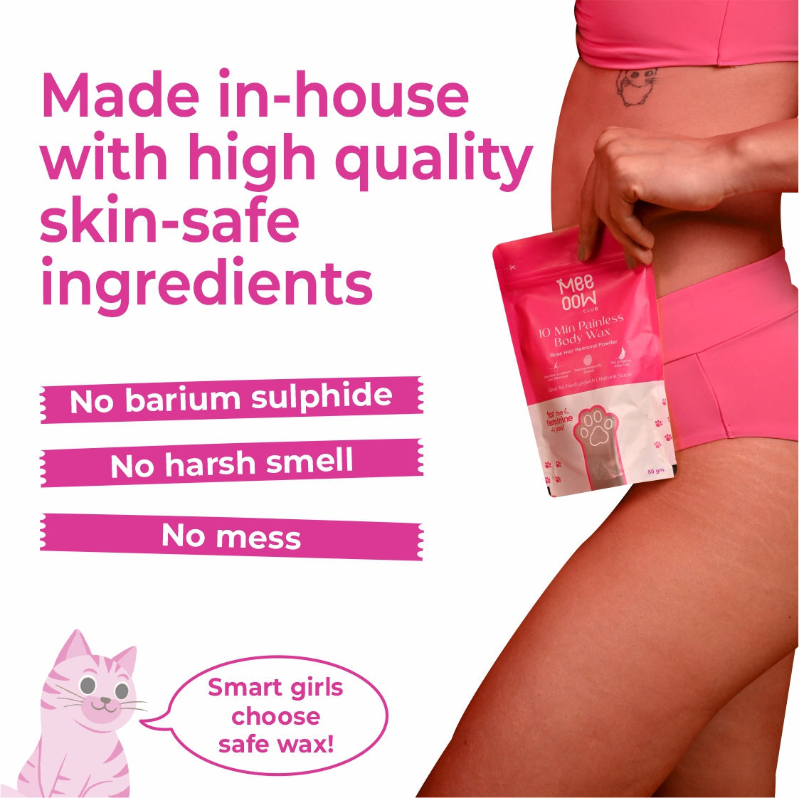 4-in-1 Rose Body Hair Removal Wax Powder Mask